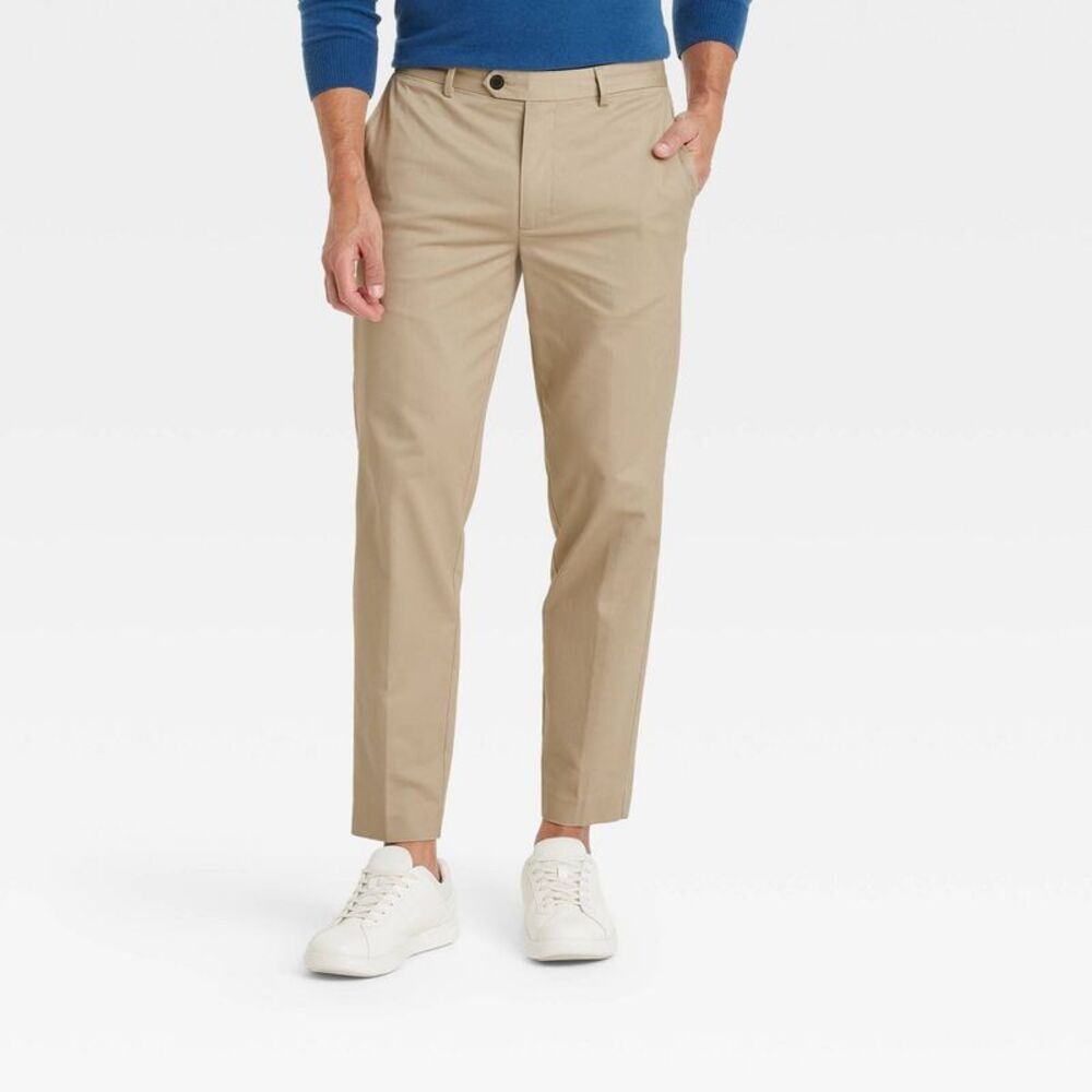 Goodfellow & Co - Men's Extended Tab Slim Fit Trousers - Goodfellow Khaki